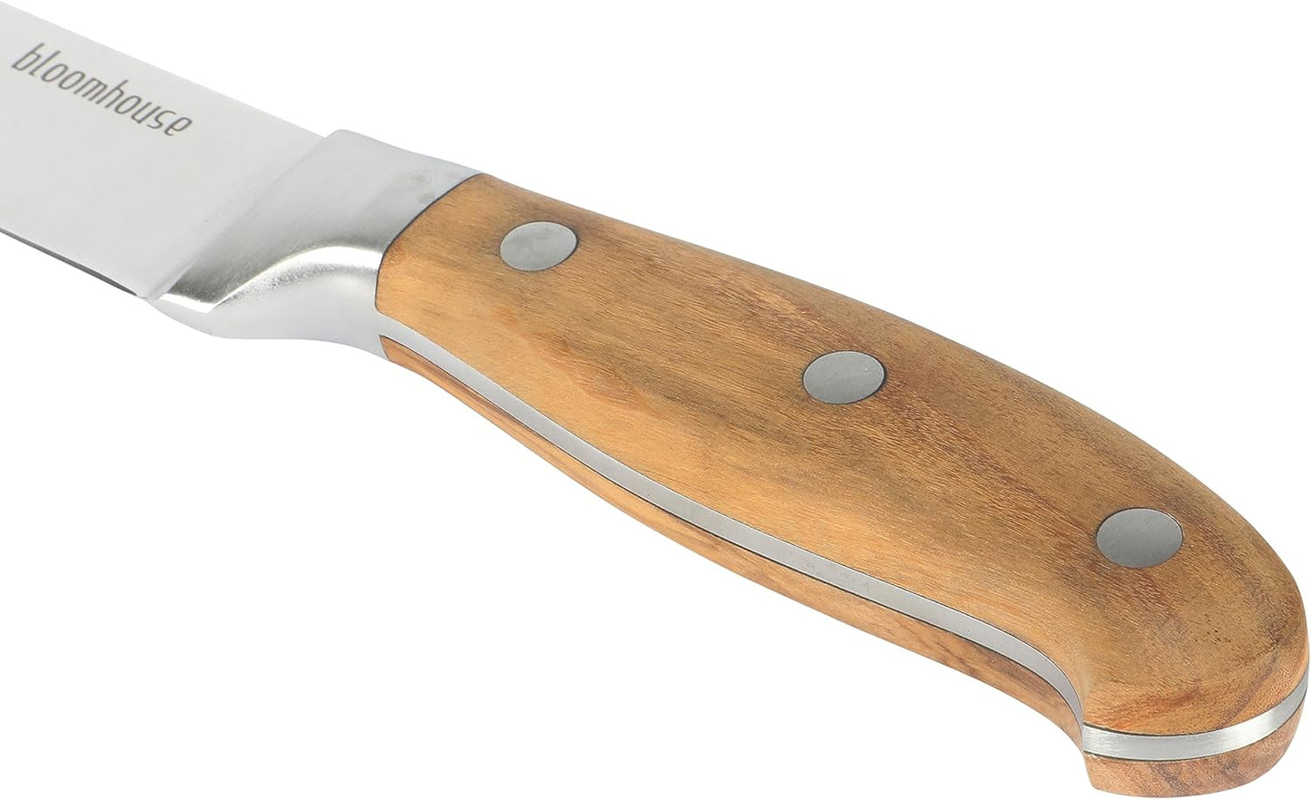 Bloomhouse - Two Time Oprah's Favorite Things Winner - 5" Utility Boning Kitchen Knife German Stainless Steel Blade w/Forged Italian Olive Wood Handle Full Tang for Meat Poultry & Precision Cutting