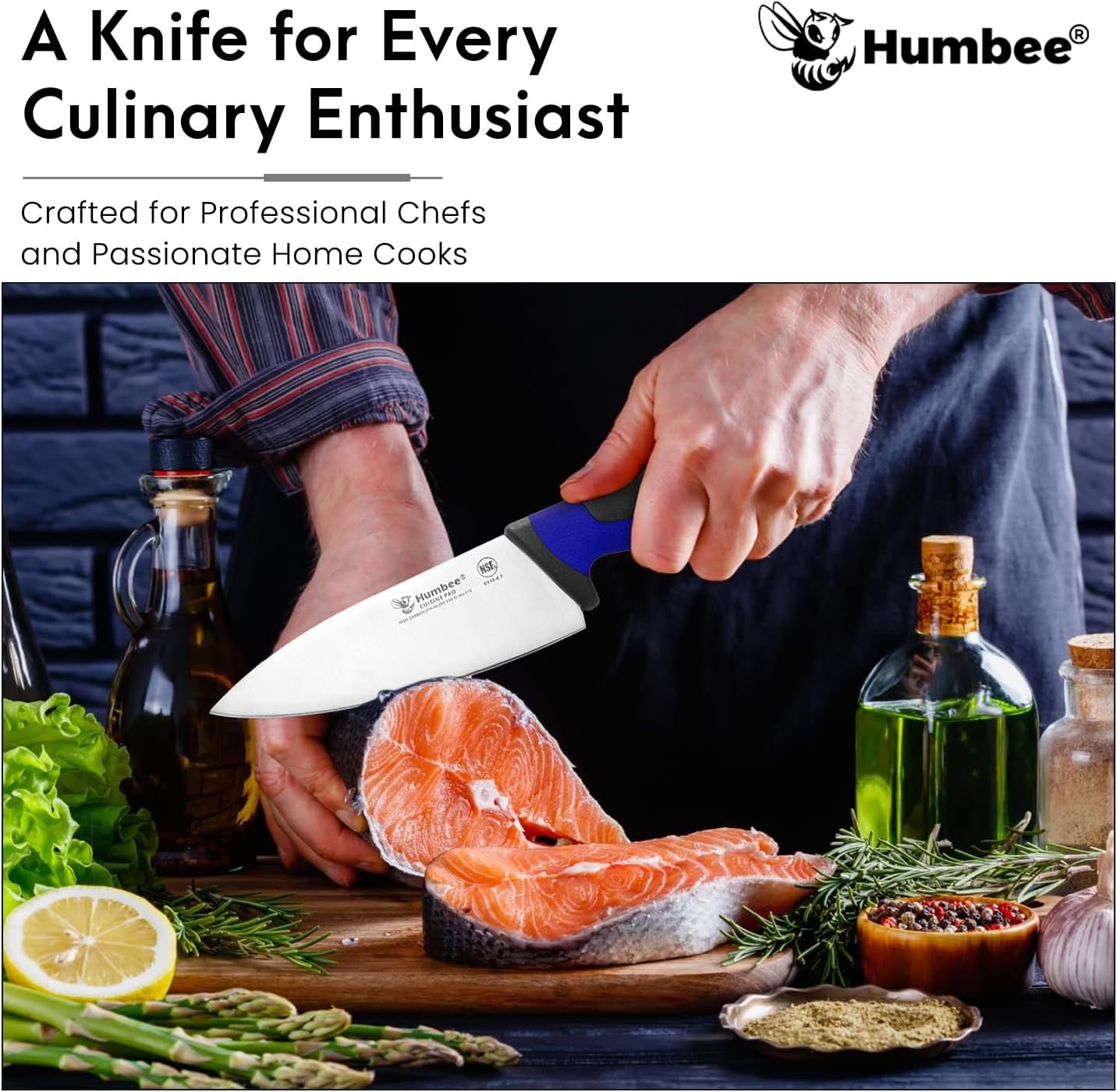 7.5-Inch Nakiri Knife, High Carbon Stainless Steel Hollow Grind Blade, Razor Sharp Edge, Ergonomic Non-Slip Handle, Cleaver Style, DT-50 Series, Orange