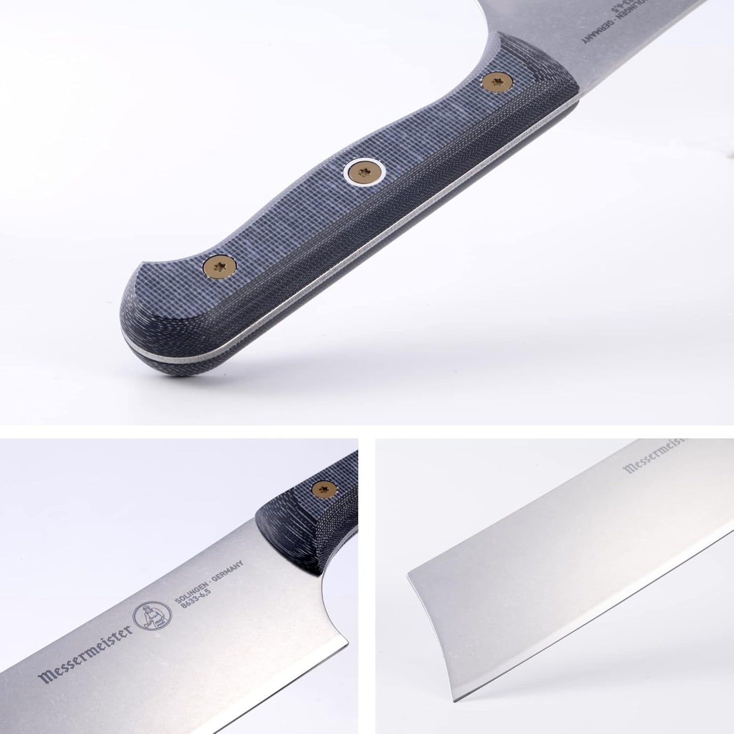Messermeister Custom 6.5” Nakiri Knife, Black - X50 German Stainless Steel - Rust Resistant & Easy to Maintain - Made in Solingen, Germany