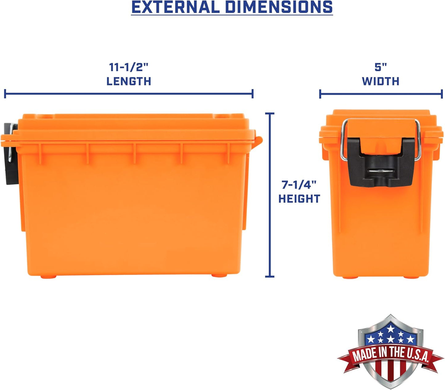 Sheffield 12629 Ammo Storage Box, Mothers Day Gifts for Mom,.30 Cal Field Boxes, Lockable Storage Box with Handle, Secures Hunting Gear, Supplies, and Bullets, Made in USA