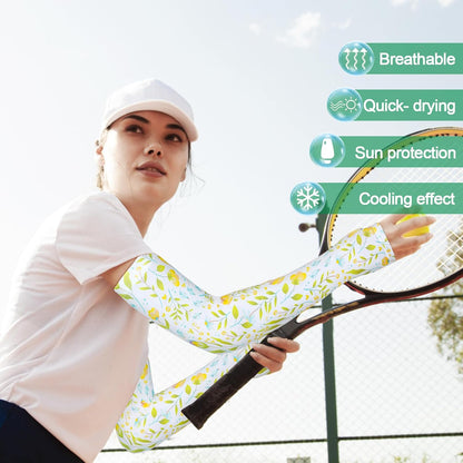 4 Pairs Gardening Sleeves Anti-Slip Arm Protection with Thumb Hole Sun Sleeve Cooling Arm Sleeves for Women Men Outdoor