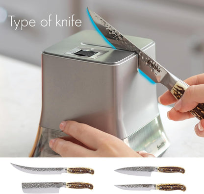 Smith’s 51111 Mesa Diamond Adjustable Electric Knife Sharpener – Black – Abrasive Sharpening Wheel + Blade Guides - Kitchen Gadgets – Quick Blade Sharpening – Compact Design – Straight Edge Blades