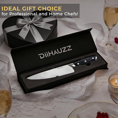 DiiHAUZZ Brisket Knife, 12 Inch Carving Knife for Meat, Razor Sharp High Carbon Steel, Full Tang Ergonomic Pakkawood Handle Slicing Knives for Roast Beef, BBQ, Turkey, Grilling Gift for Men