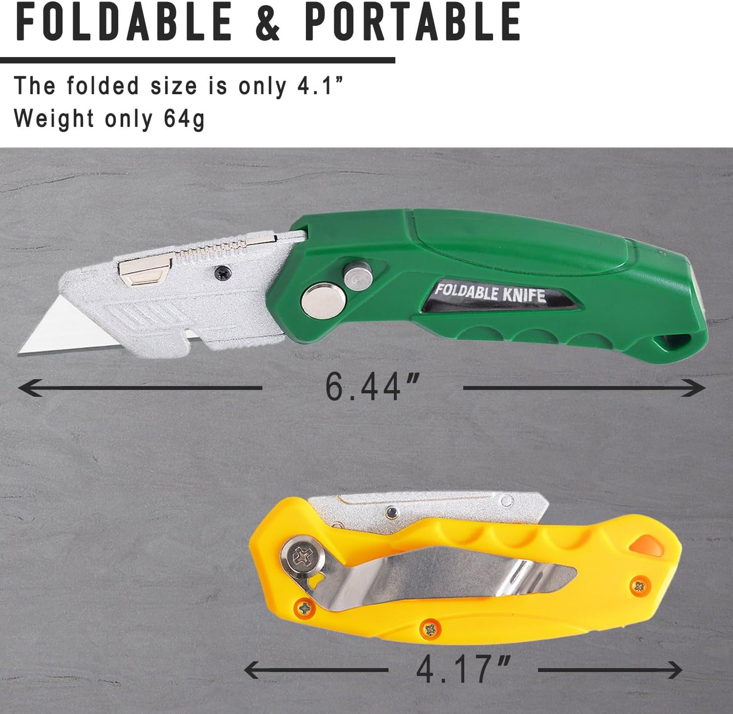 10Pcs Folding utility Knives & 30Pcs Blades Set for Crafts, Heavy Duty Retractable Box Cutters, Exacto Knife, Paper Cutter (Heavy Utility Knife)