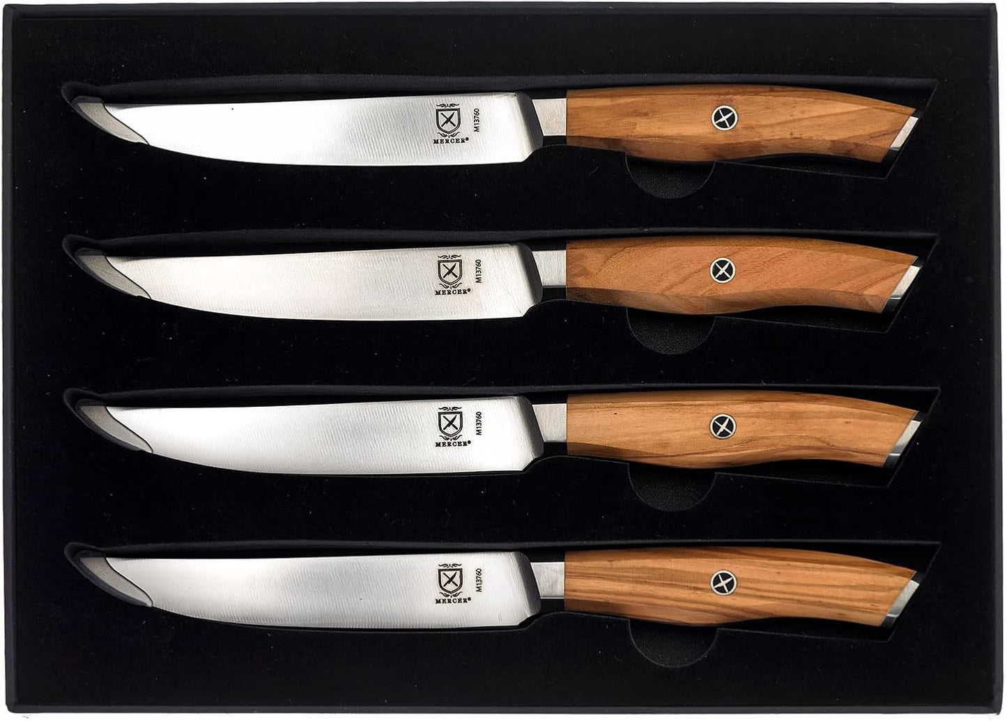 Mercer Culinary Olive Wood 4-Piece Steak Knife Set