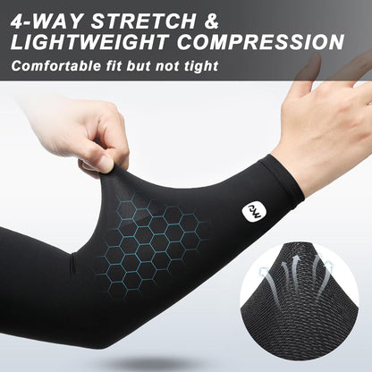 UV Sun Protection Arm Sleeves for Men Women, UPF 50+ Cooling Sun Sleeves to Cover Arms Sports Compression Covers