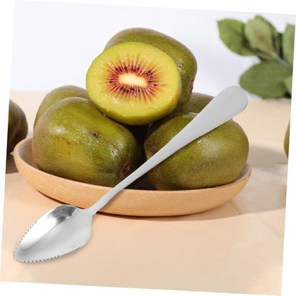 IMIKEYA Stainless Steel Grapefruit Spoons and Knife Set with Serrated Edges Ergonomic Handle for Easy Cutting of Kiwi and Desserts Kitchen Utensil Set