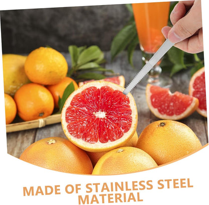 Stainless Steel Fruit Cutting Tools Serrated Edge Spoons Knife for Grapefruit Lemon Salads Pitaya Kitchen Utensils