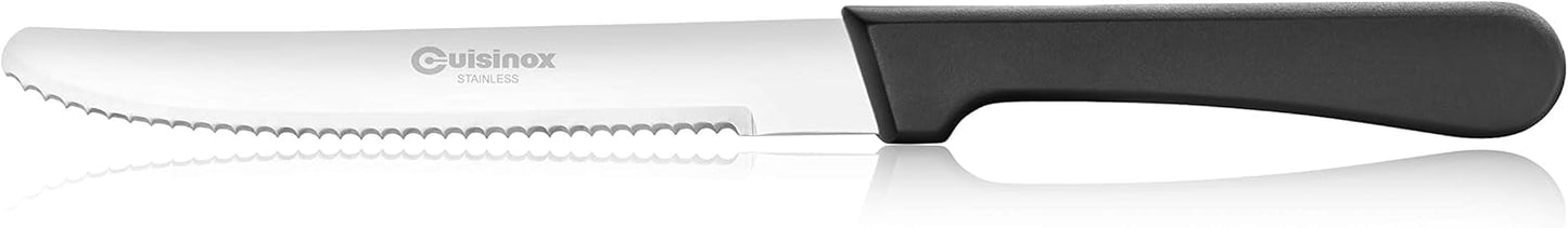 Cuisinox Steak Knives Set of 4 Black Polypropylene Handle with Rounded Tip