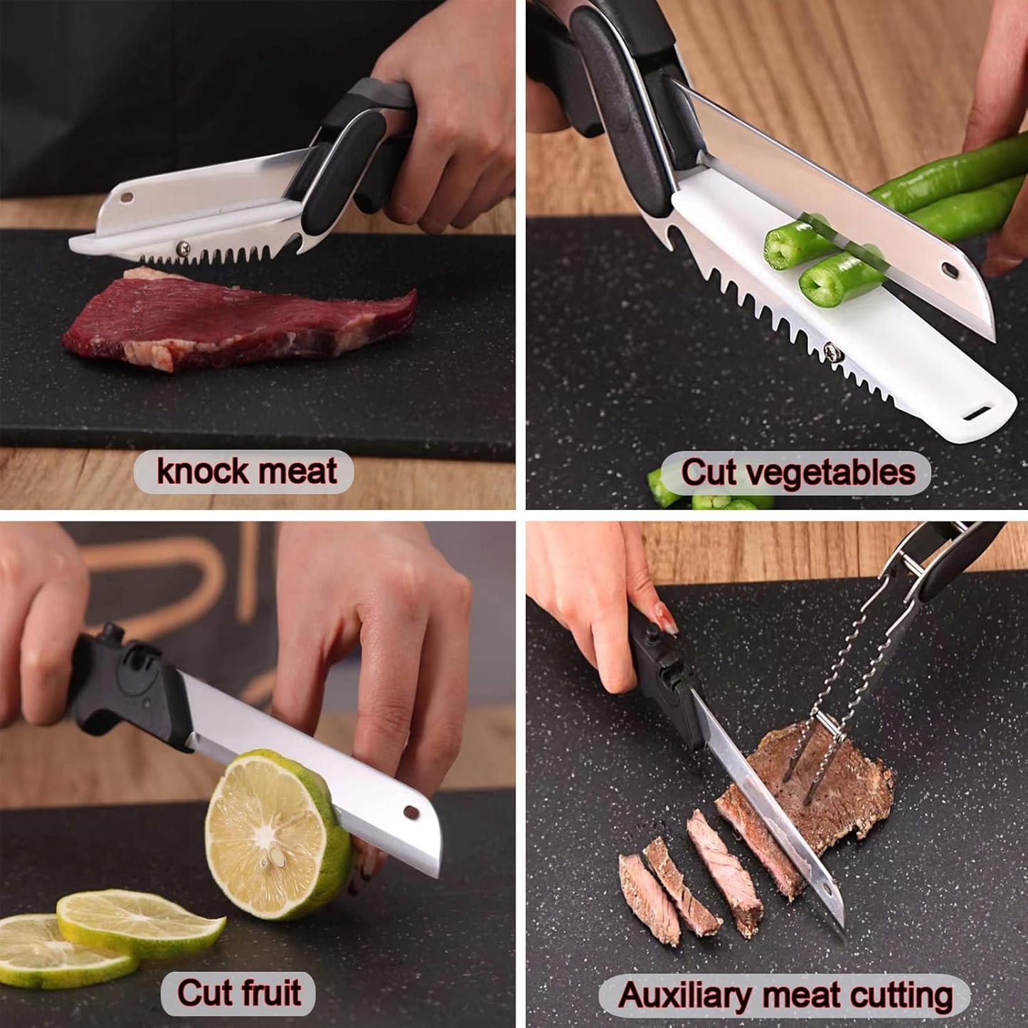 Vegetable Scissors Quick Release/Install Kitchen Shears Cutter for Food,carrot,cucumber,Veggie,Meat,Salad,Barbecue Come Apart Knife Dishwasher Safe