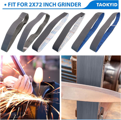 1x30 Inch Silicon Carbide Sanding Belts, 4 PCS Each of 80,120, 240, 400, 800,1000 Grits Knife Sharpening Belt Kits for 1 x 30 Inch Belt Sander, 24 Pack