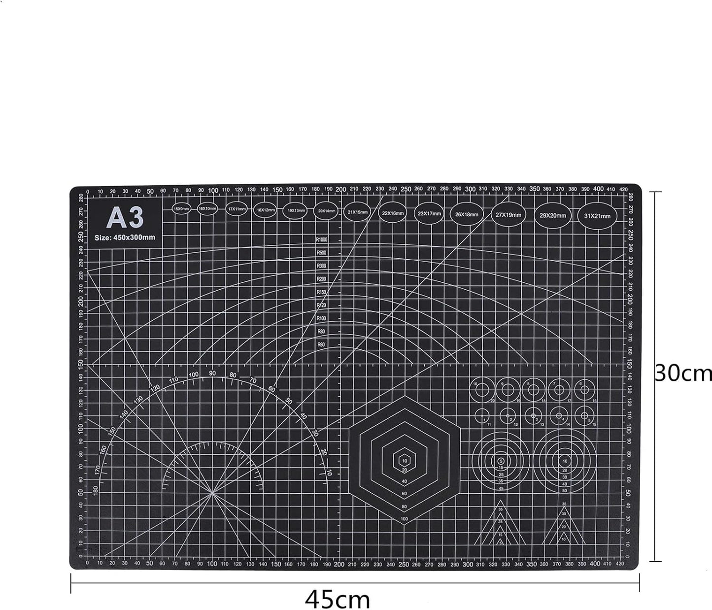 Cutting Mat A3 Pink, Self Healing Cutting Mat 12x18 Inch, 5-Ply Rotary Cutting Board Double-sided for Cutting Quilting Modeling Projects