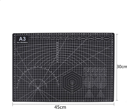 Cutting Mat A3 Pink, Self Healing Cutting Mat 12x18 Inch, 5-Ply Rotary Cutting Board Double-sided for Cutting Quilting Modeling Projects