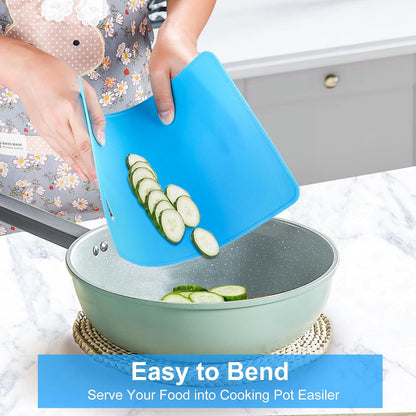 Flexible Cutting Board BPA Free 4 Colored Plastic Cutting Board Mat Set, Dishwasher Safe, 11.4 IN x 7.5 IN, 2mm Thickness