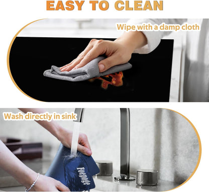 49.2" x 15.7" Large Silicone Mat for Kitchen Counter Protector, Cuttable Silicon Countertop Protector Mat Heat Resistant Mats for Countertop, Cut to Fit Placemat Ship Roll by Foepoge, Black