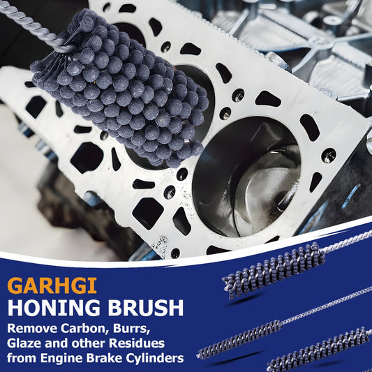 Garhgi 1-3/8" (35mm) Cylinder Honing Brush, 240 Grit Silicon Carbide Nylon Hone Tool, for Engine Cylinder Bore Deburring Finishing Deglazing Cleaning on Metals Steel Cast Iron