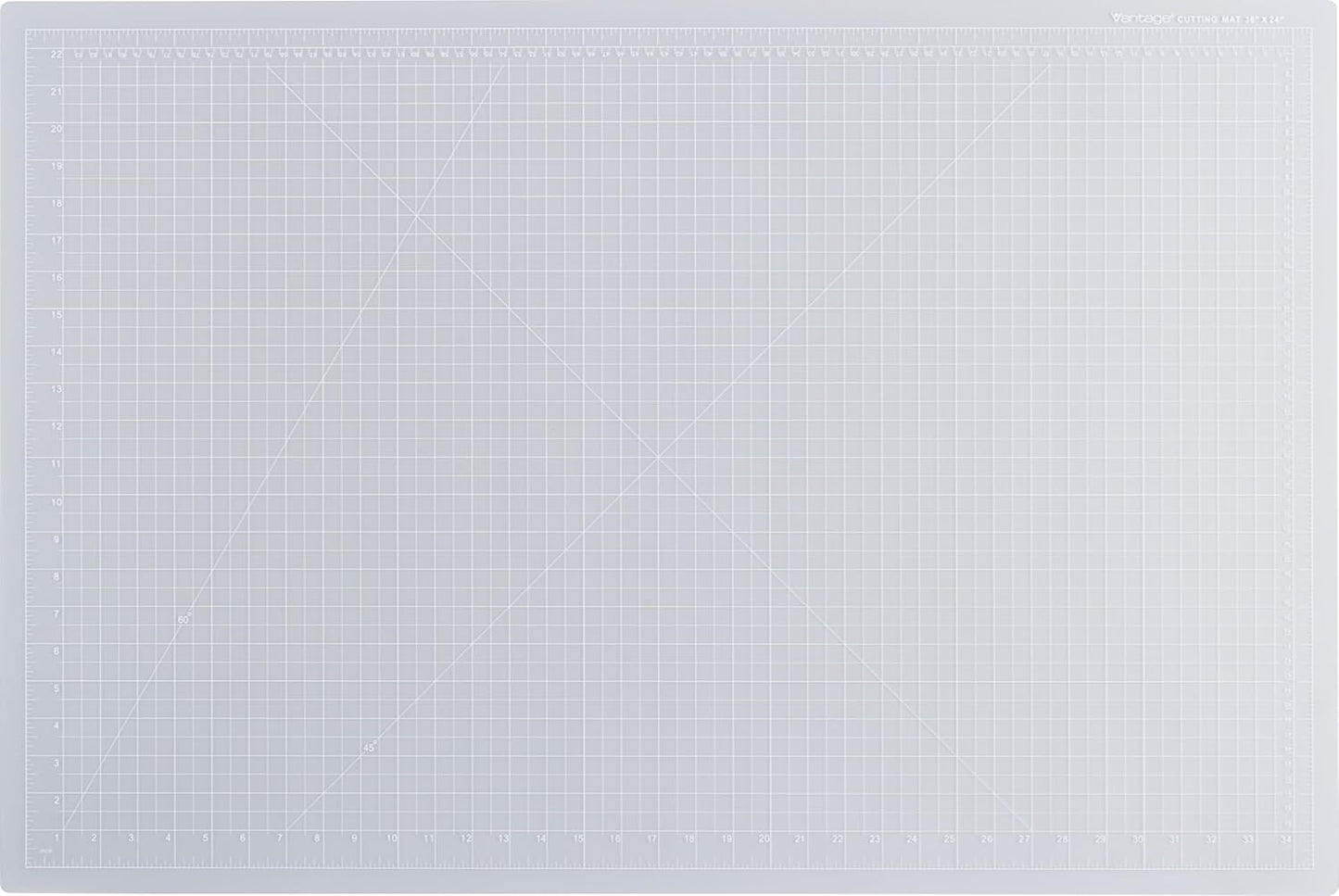 Dahle Vantage 10680 See-Through Premium Self-Healing Cutting Mat, 9"x12", 1/2" Grid, 5 Layers for Max Healing, Perfect for Crafts & Sewing, Clear