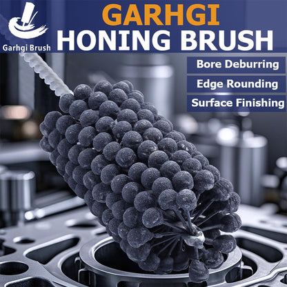 Garhgi 1-3/8" (35mm) Cylinder Honing Brush, 240 Grit Silicon Carbide Nylon Hone Tool, for Engine Cylinder Bore Deburring Finishing Deglazing Cleaning on Metals Steel Cast Iron