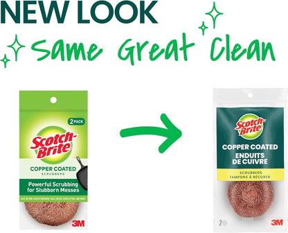 Scotch-Brite Stainless Steel Scrubbers, Scouring Pads for Cleaning Tough Baked-On Messes, Metal Scrubbers for Cleaning Dishes, 3 Scrub Pads