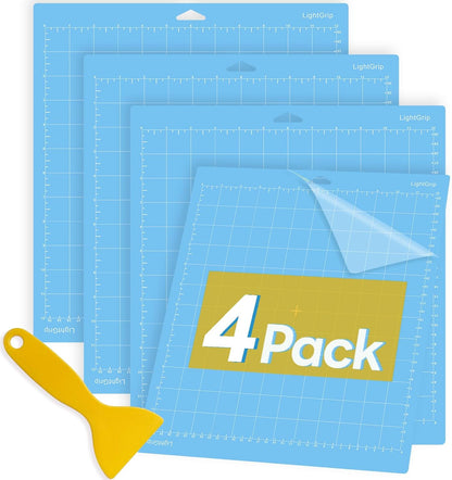 Cutting Mat for Cricut,12x12 inch 4 Pack Variety Cutting Mats LightGrip,Replacement Accessories for Cricut Maker 3/Maker/Explore 3/Air 2/Air/One