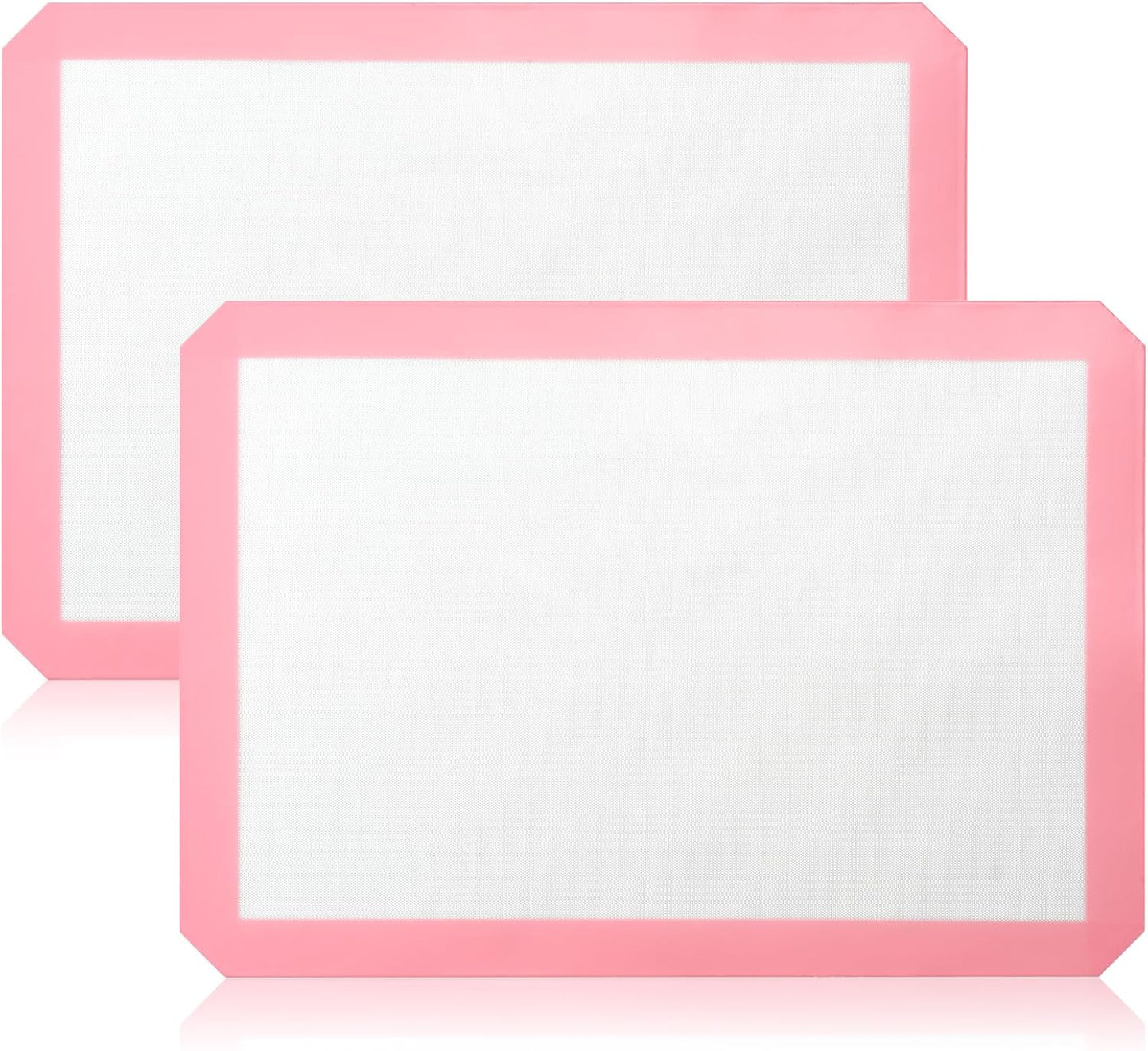 Luckyiren 2-Pack Silicone Baking Mats – Non-Stick Reusable BPA-Free Oven Liners, 100% Food-Grade Silicone, Fit Half Sheet Pans (16.54" x 11.62") for Cookies, Pastry & More