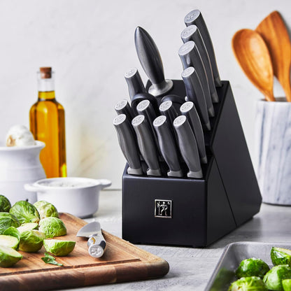 Silvercap 14 Piece Knife Block Set, Black