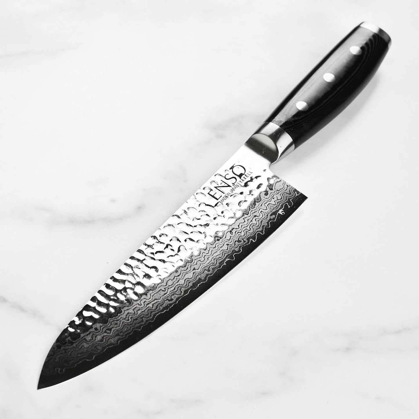 Enso Chef's Knife - Made in Japan - HD Series - VG10 Hammered Damascus Stainless Steel Gyuto - 8"