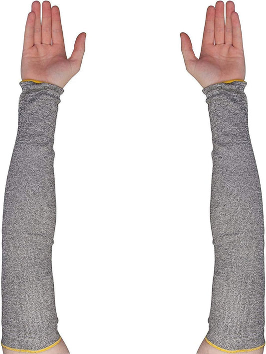 Superior Glove Cut Resistant Work Sleeves with Thumbholes for Men and Women - 18" Length - KTAG1T18T (Large)