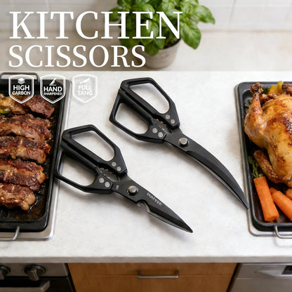 Kitchen Scissors for Food Seafood, BBQ Meat Scissor Heavy Duty, Heavy Duty Poultry Shears All Purpose Kitchen Shear for Food Japan, Cooking Scissors Cutting Bone Chicken Shears, Gift for Men Women