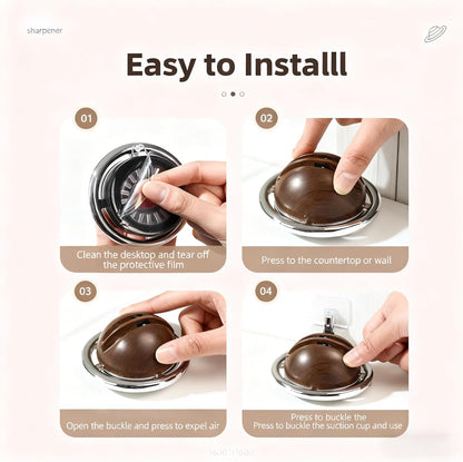 cuplus Kitchen Knife Sharpener Whetstone, 2-in-1 Adsorbed Knife Sharpening Stone for Knives Scissors Blade, Cute Decorative Kitchen Gifts for Home Chefs Women Men, Kitchen Gadget(Planet Style)