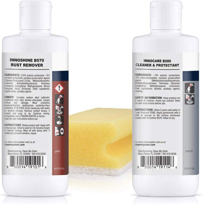 CLEAN MY STEEL Stainless Steel Rust Stain Remover Eraser Cleaner for Fridge, Outdoor BBQ Grill, from Metal Sink and Appliances, NSF Certified, Food Area Safe, 4 oz