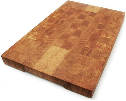 Wooden Cutting Board for Kitchen (16 x 12 In Oak Wood) – Premium Kitchen Chopping Board for Meat Cheese and Vegetables [1.5 in Thick] – Butcher Block Kitchen Essentials for Cooking - End Grain Board