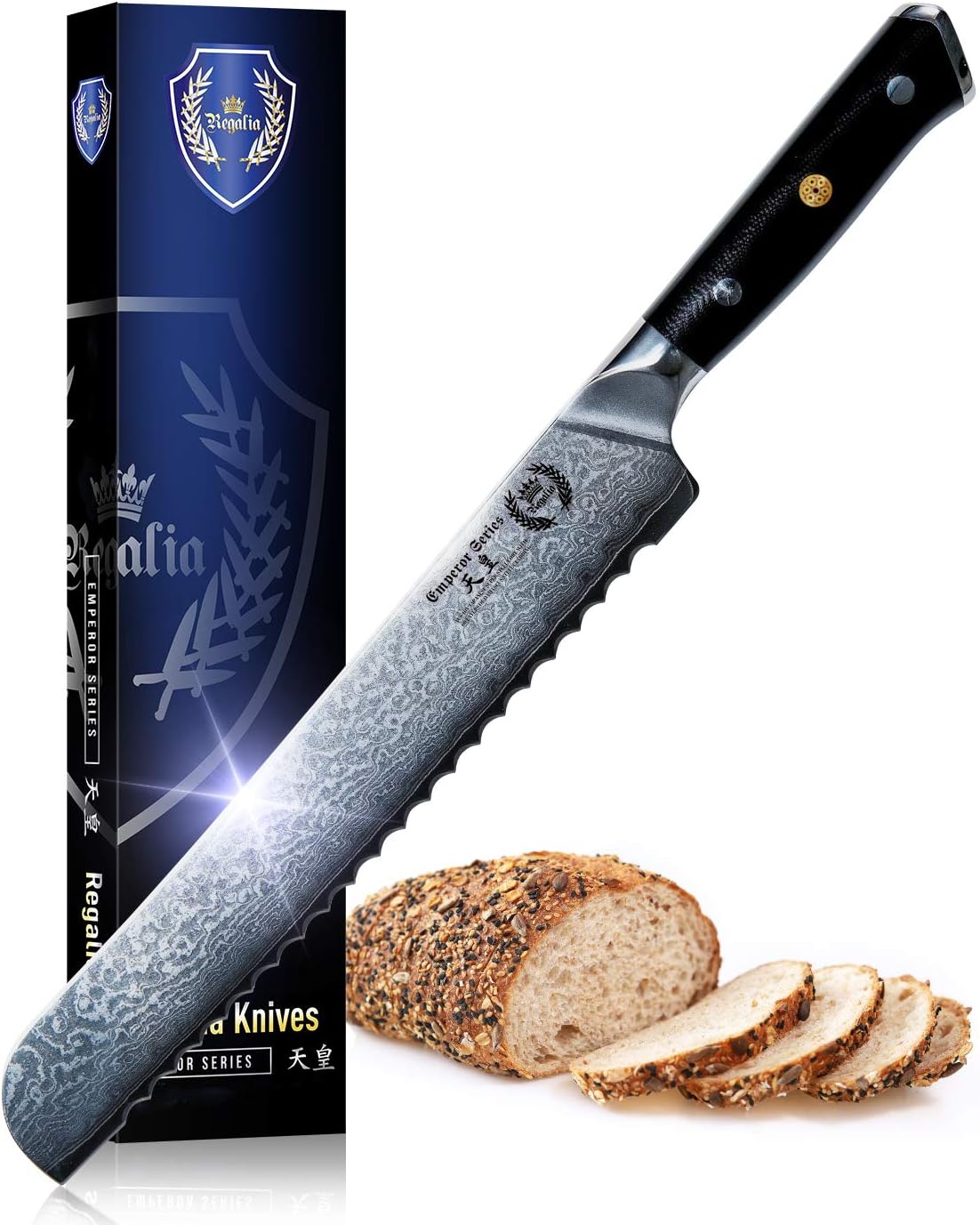 Regalia Paring (Petty) Knife 3.5 inch: Japanese AUS10 Super Steel 67 Layer High Carbon Stainless Damascus Steel Peeling Utility knives
