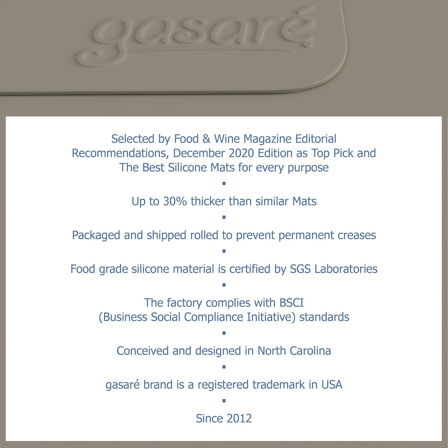 GASARÉ, Set of 2, Extra Large, Thick, Silicone Mats for Kitchen Counter, Heat Resistant Mats, Countertop Protector, Non-Slip, Easy to Clean, 25 x 17 Inches x 1.4mm, Black