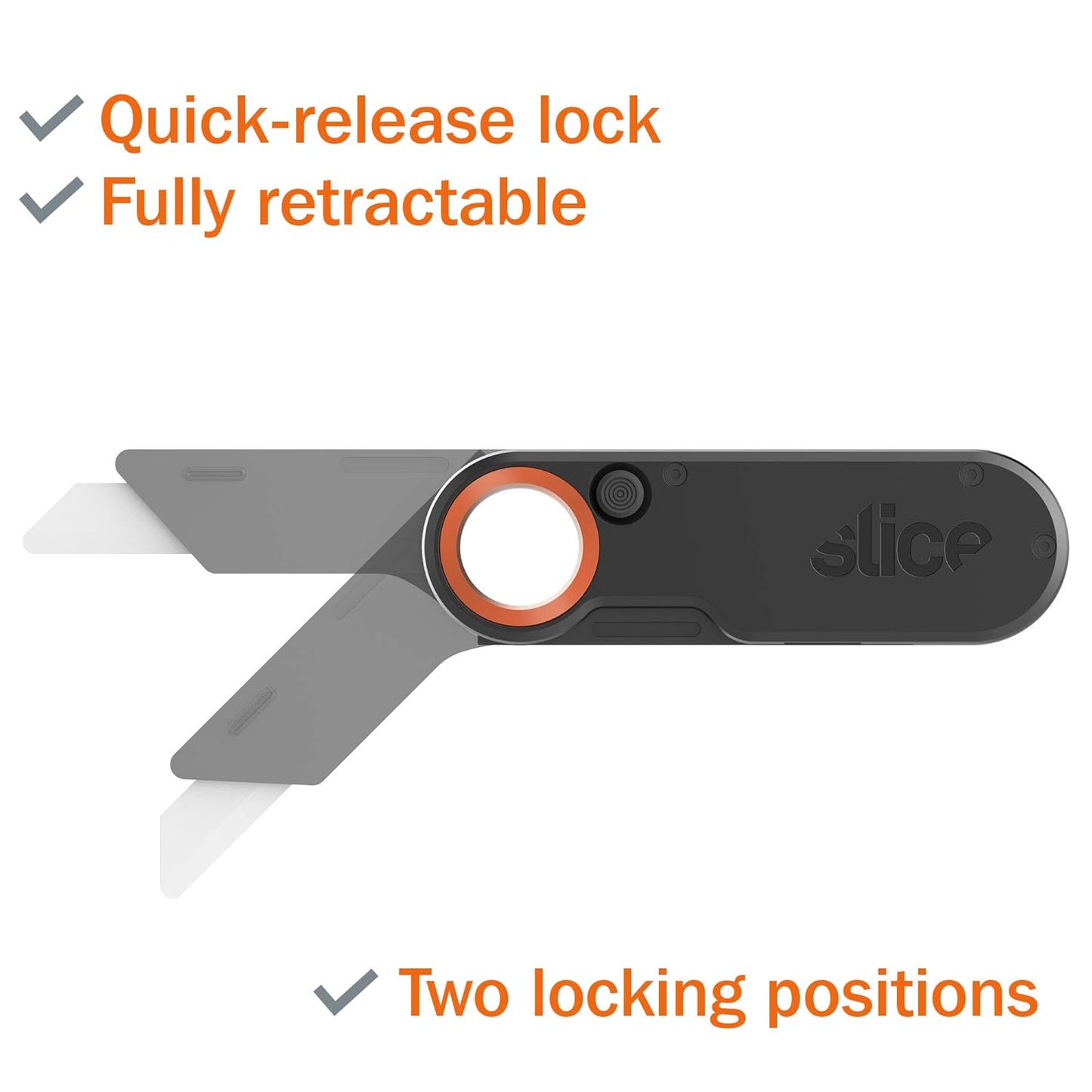 Slice Everyday Carry (EDC) Folding Knife | Heavy Duty Utility Knife | Modern Pocket Knife | Safe Ceramic Blade Lasting 11x Longer Than Metal | Compact and Convenient Box Cutter | 1 Pack