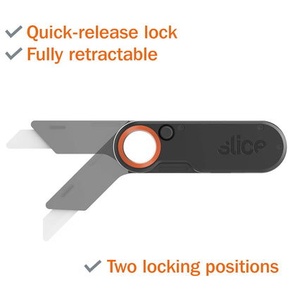 Slice Everyday Carry (EDC) Folding Knife | Heavy Duty Utility Knife | Modern Pocket Knife | Safe Ceramic Blade Lasting 11x Longer Than Metal | Compact and Convenient Box Cutter | 1 Pack