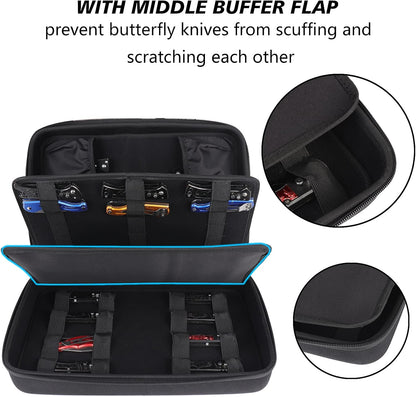 Knife Display Case,Pocket Knife Display Case,Knife Case Storage Box,Knife Holder with 42+ Slots,Folding Knive Sheath Bag Collection Carrier for Tactical Survival Knife,Outdoor,Kitchen,EDC Mini Knife