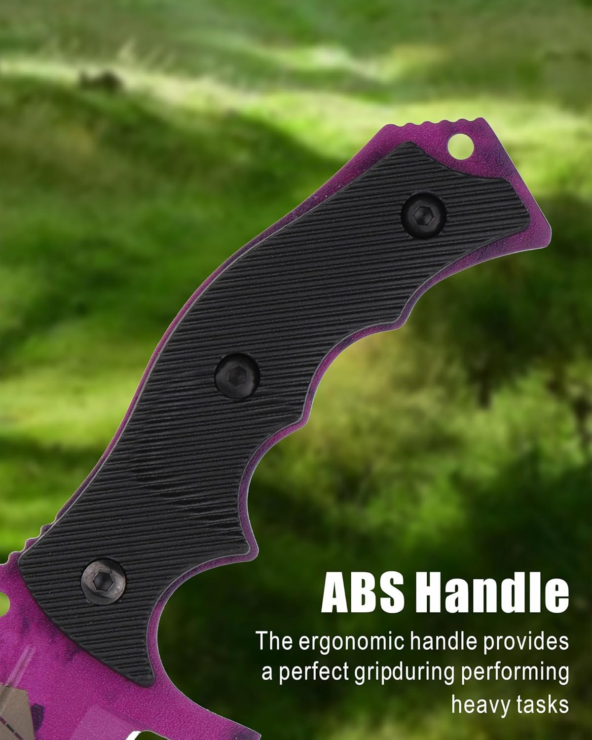 REAT Fixed Blade Knife with Sheath, 4.1" 440C Steel Blade with Full Tang Design,Ergonomic ABS Plastic Handle, EDC Sharp Hunting Knife,Tactical Knife for Camping,Survival,Bushcraft,Hiking