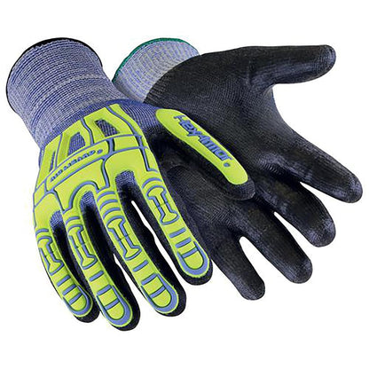 HexArmor Cut-Resistant Impact Protection PU Palm Work Gloves | Rig Lizard® Series 2095 | Large
