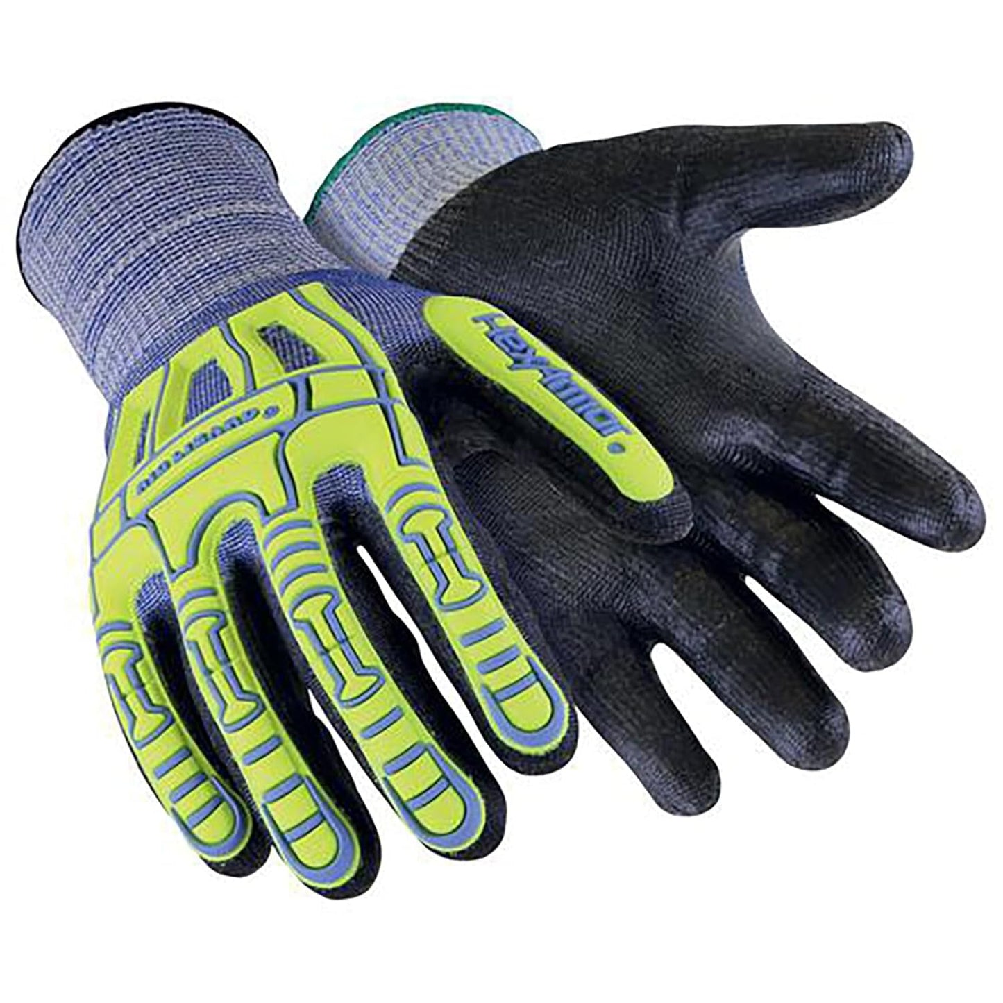 HexArmor Cut-Resistant Impact Protection PU Palm Work Gloves | Rig Lizard® Series 2095 | Large