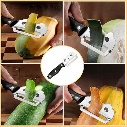 Multifunctional Vegetable Peeler with Stainless Steel Blade and Bottle Opener - Ideal for Veggie Potato Carrot and Apple Peeling
