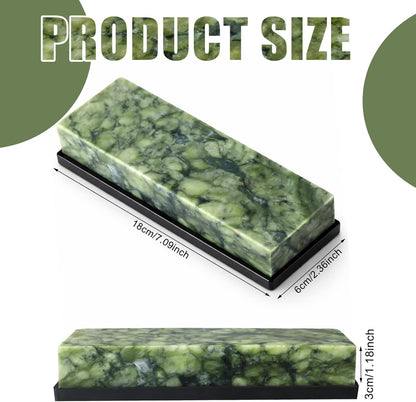 Knife Sharpening Stone, 10000 Grit Whetstone Knife Sharpener Final Fine Polishing Natural Green Honing Oilstone for Knives Tools, Cutting Tools, 180 x 60 x 30 mm