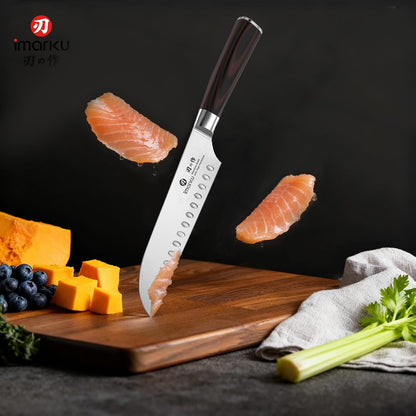 imarku Santoku Knife-Super Sharp Chef Knife Made of High Carbon Stainless Steel, Kitchen Knife with Ergonomic Handle, Great Sharp Knife on Christmas and Birthday for Her Him