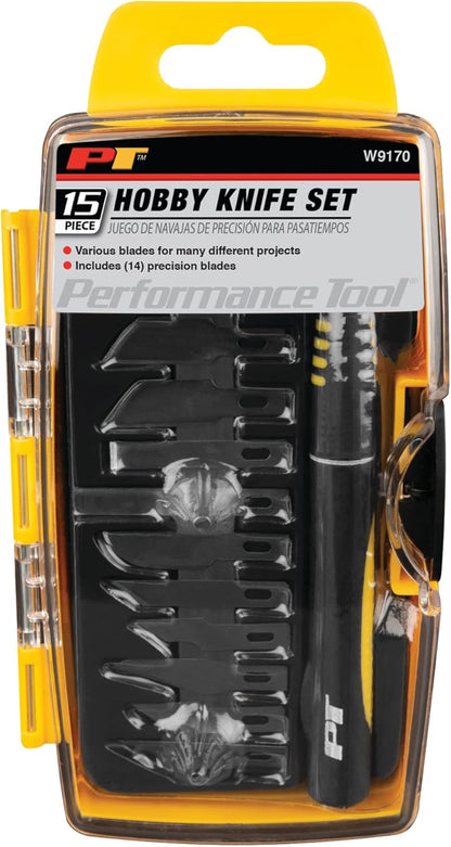 Performance Tool 1440 Versatile Set of Blades for Multiple Uses - Includes Convenient Plastic Storage Case for Easy Organization and Access