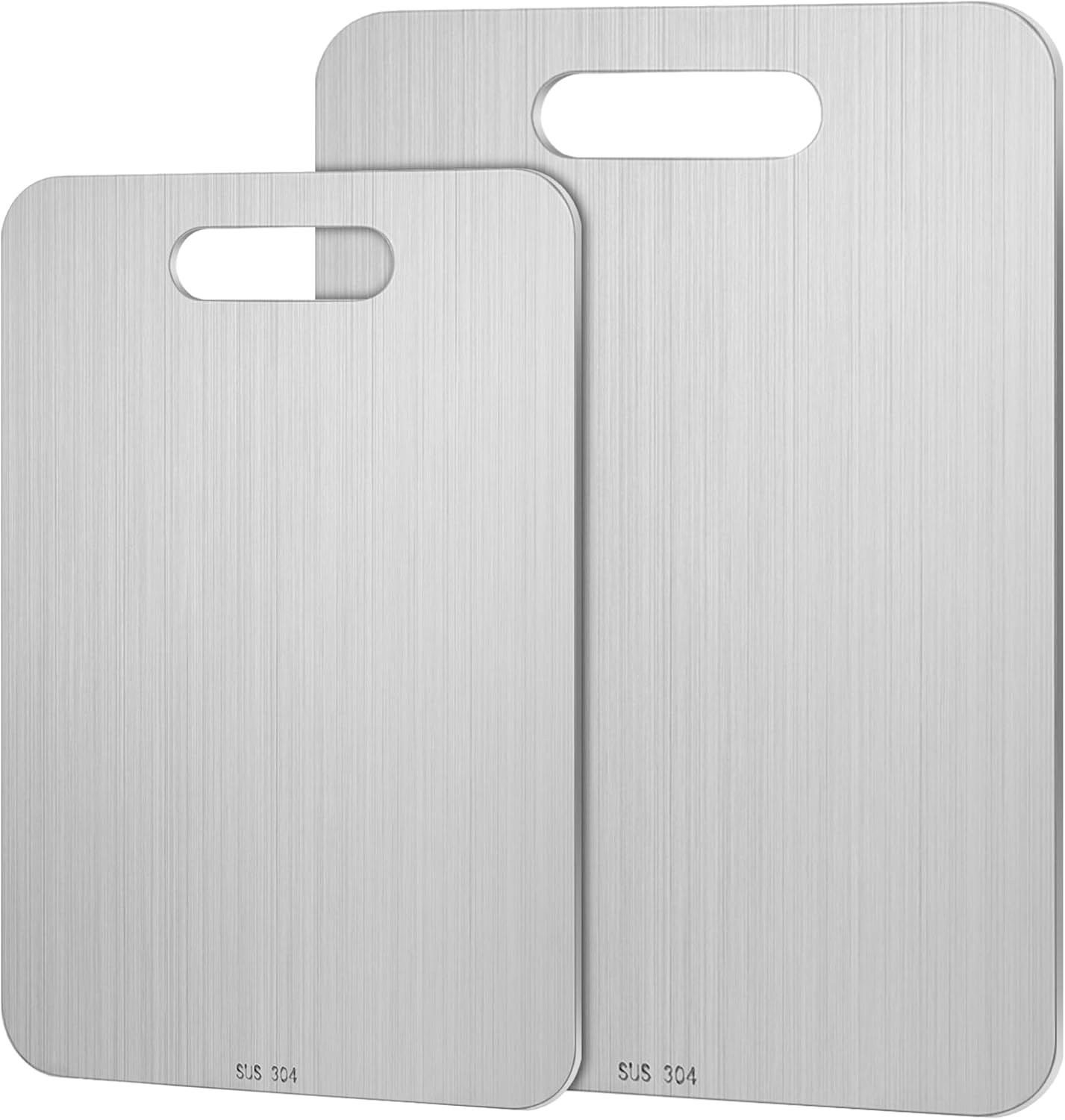 Yaocom 3 Pcs Stainless Steel Cutting Board for Kitchen 304 Steel Chopping Dishwasher Safe Metal Cutting Board Set for Kitchen Meat Fruit Vegetable (13.4"x9",11.8"x7.9",9.5"x6")