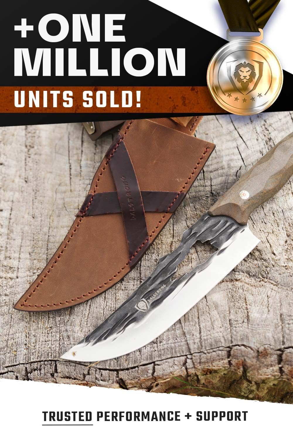 Dalstrong Curved Fillet Boning Knife 6”- Barbarian Series - Premium Swedish 14C28N High Carbon Stainless Steel - Black Brown Wood Handle Knife - Professional Fillet Knife- Sheath Included