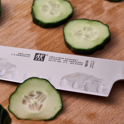 ZWILLING Gourmet 7-inch Hollow Edge Santoku Knife