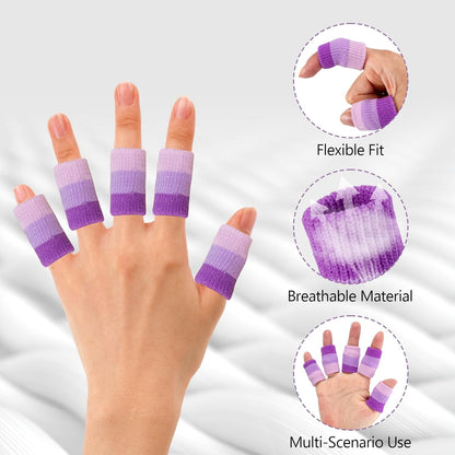 20Pcs Crochet Finger Guard Protectors Covers Compression Knitting Finger Sleeves Protects Finger Cushion for Writing