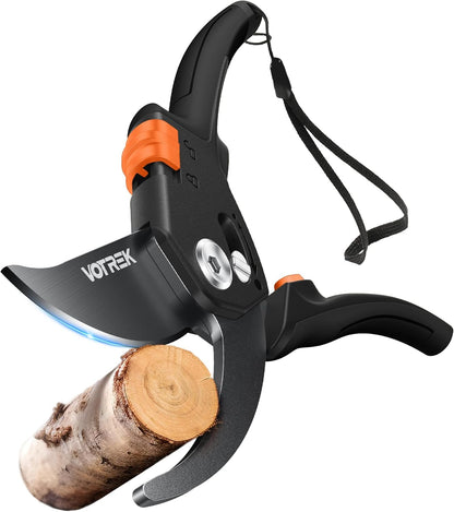 VOTREK® Pruning Shears, [Patented Stepless Handle Opening] - Garden Clippers with Ultra-Sharp SK5 Steel for Weak Hand, Bonsai Scissor Universal Fit for All Hand Sizes, Effortlessly Cut 1-Inch Branches