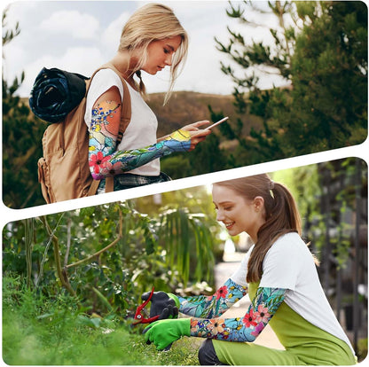 YPHCDO Gardening Sleeves Farm Sun Protection Arm Cooling Sleeves Thorn Proof Garden for Women Men with Thumb Hole
